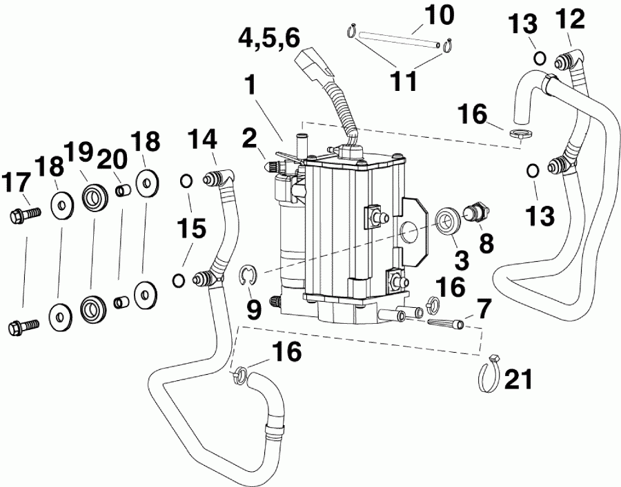 �������� ��������� ����� Evinrude E40DHLAGB - ITALY ONLY  - ��������� ����� & �������������� / fuel Pump & Vapor Separator