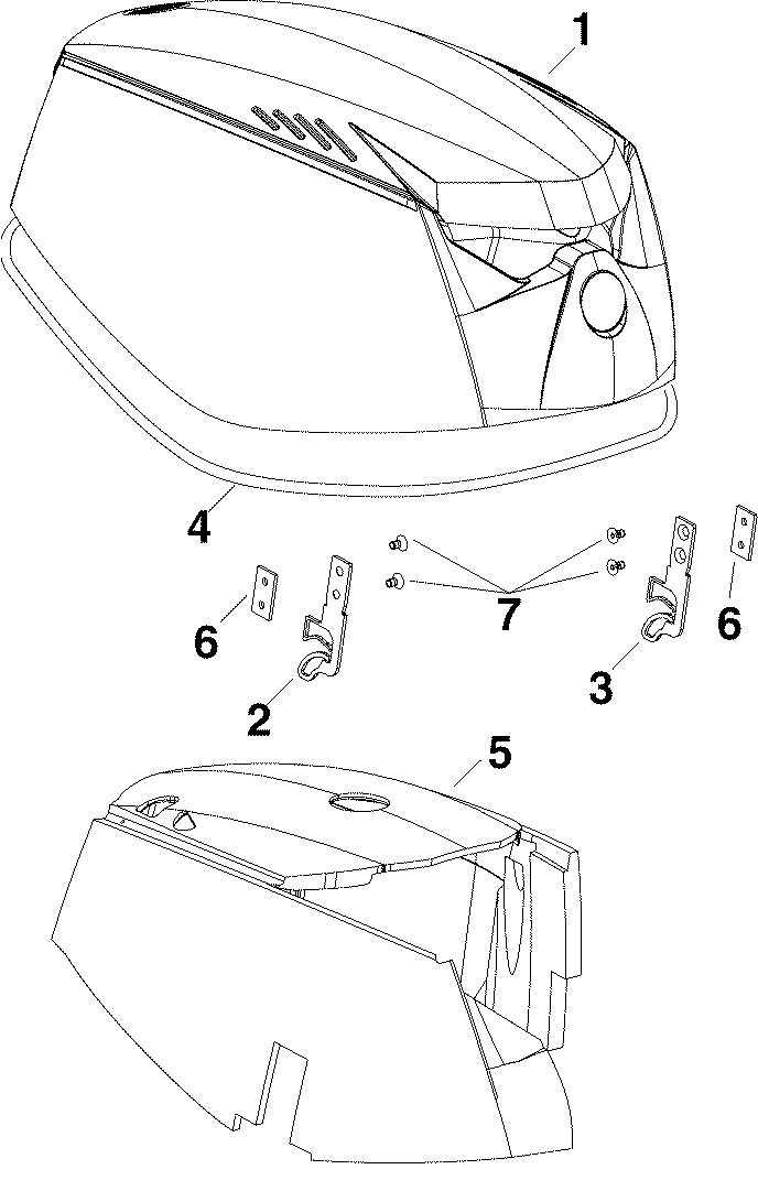   EVINRUDE E40DPGLAGA  - engine Cover