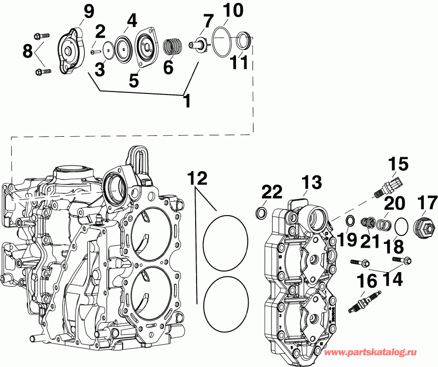   E40DPJLAGB  -    &  / cylinder Head & Thermostat