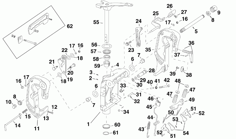  Evinrude E40DRGLAGA  - swivel Bracket (dr)