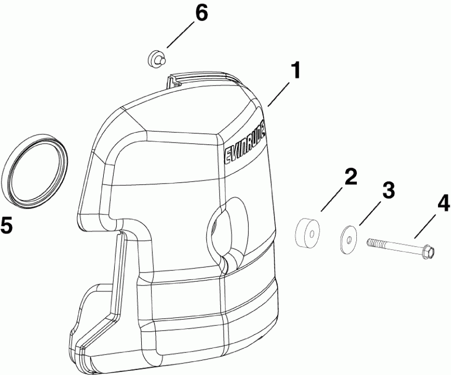 ��������� ��������� EVINRUDE E60DTLAGA  - air ��������� - air Silencer