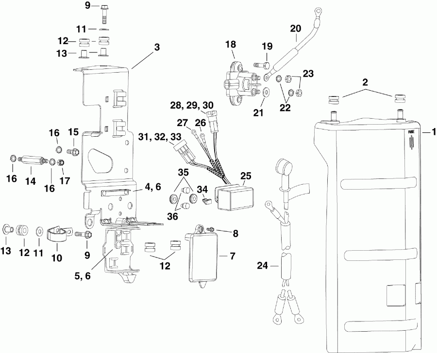    EVINRUDE DE225CXAAB  -   & Components