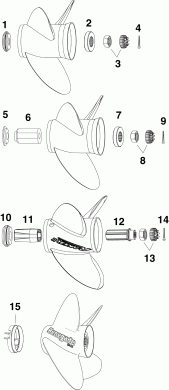    Evinrude DE300PZAAD  -   , All V6 / propeller Hardware, All V6