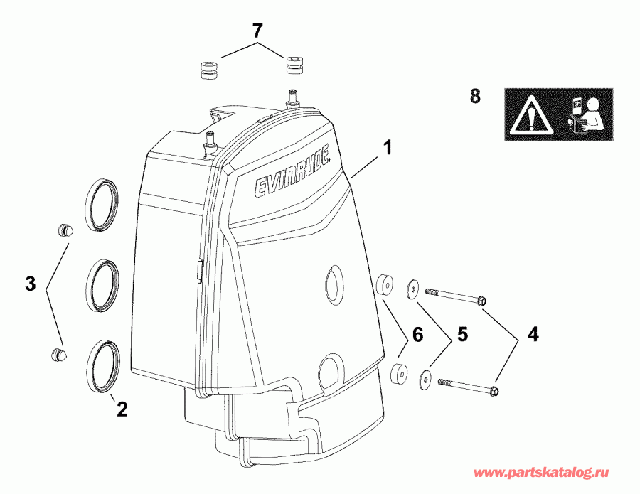   Evinrude E225DHLAAB  - air Silencer / air 