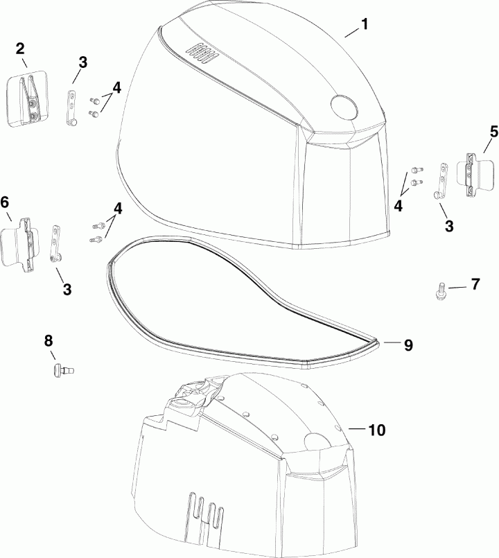   EVINRUDE E225DHXAAC  -   () - engine Cover