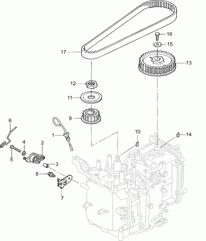    EVINRUDE B10EGL4ABB  - timing Belt & Pulleys -   & s