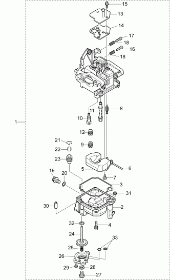   Evinrude B15RGL4ABA  - carburetor Assembly