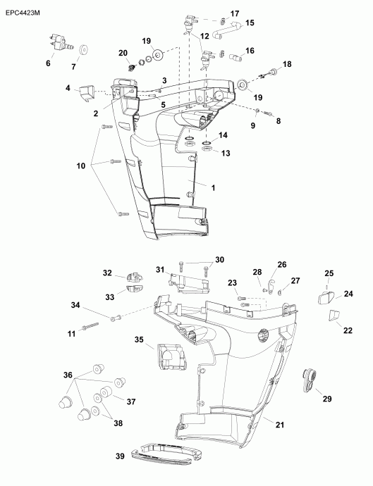 ��������� �������� ����� ������� B30MRLABB  - lower Engine Cover / ������ ������ ���������