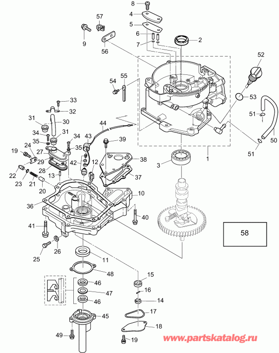 ��������� ��������� ������� B4RG4ABB  - cylinder & Crankcase