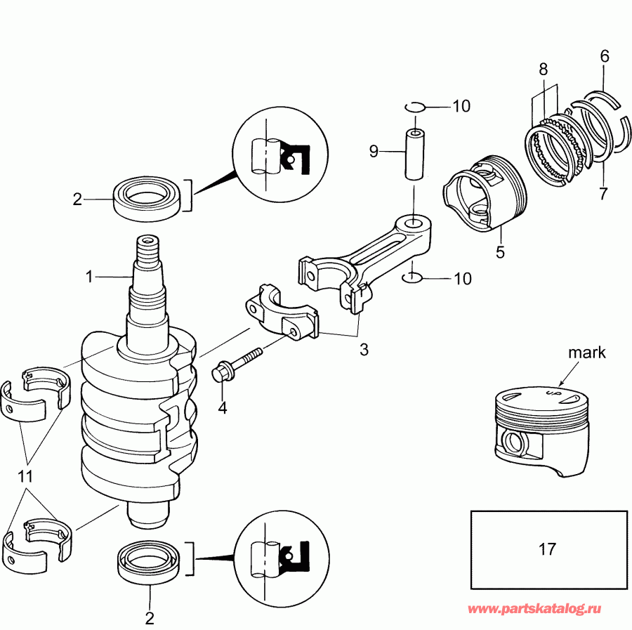   E10PGL4ABA  -  &  / crankshaft & Pistons