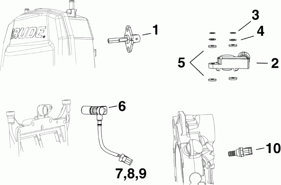    Evinrude E150DSLABA  - sensors