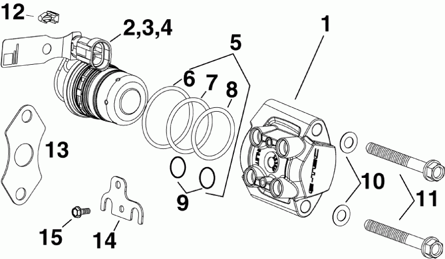 �������� ��������� ����� Evinrude E150HSLABB  - fuel Injector / ��������� ��������
