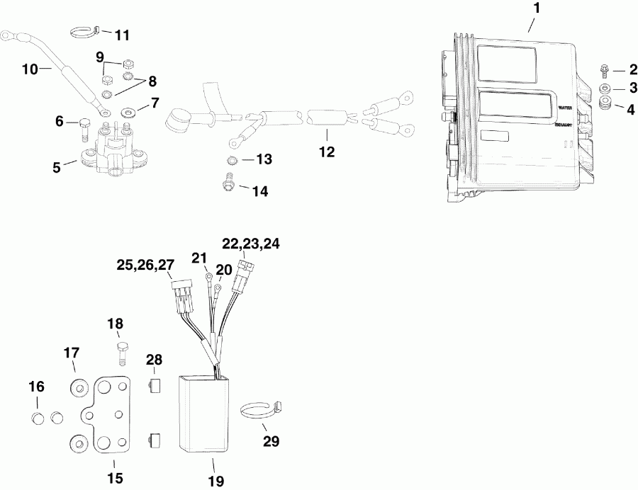  EVINRUDE E200DCXABB  - electrical Components