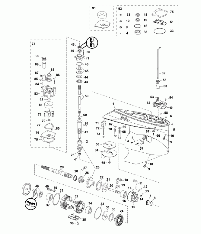 �������� ����� Evinrude E200DPXABB  - ��������, M2-type