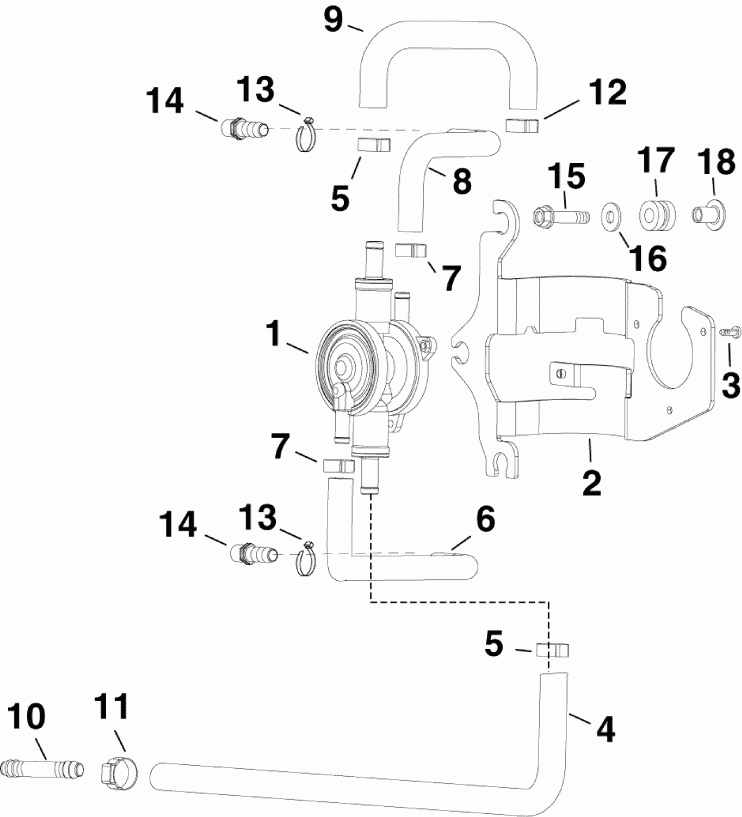 ��������� EVINRUDE E225DCXABB  - fuel Lift Pump (3.3 L) / �������� ��������� ����� (3.3 L)