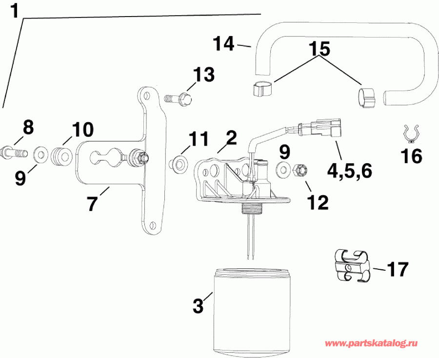 ��������� Evinrude E225DHLABB  - fuel Filter