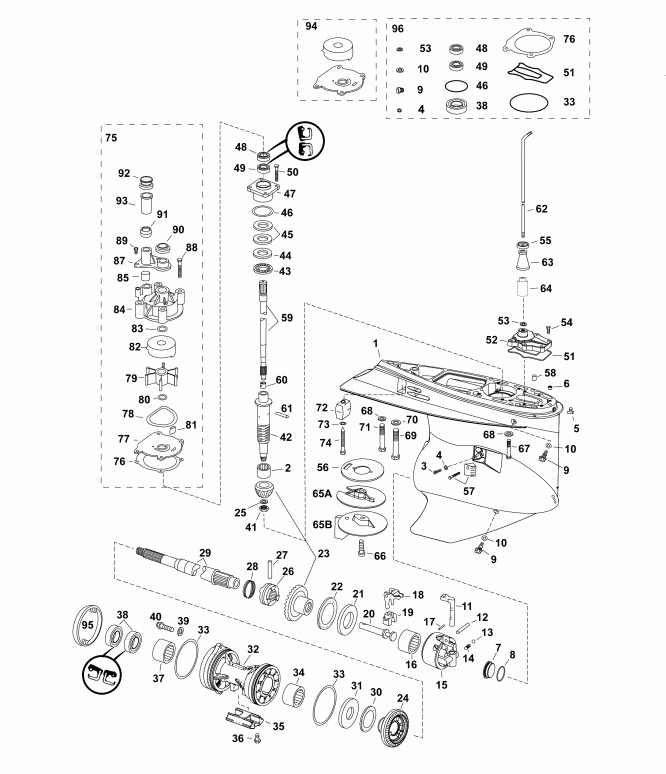 ��������� ����� ������� E225HSLABB  - gearcase, M2-type - ��������, M2-type