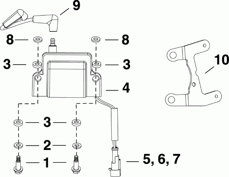  EVINRUDE E25DELABA  - ignition Coil -  