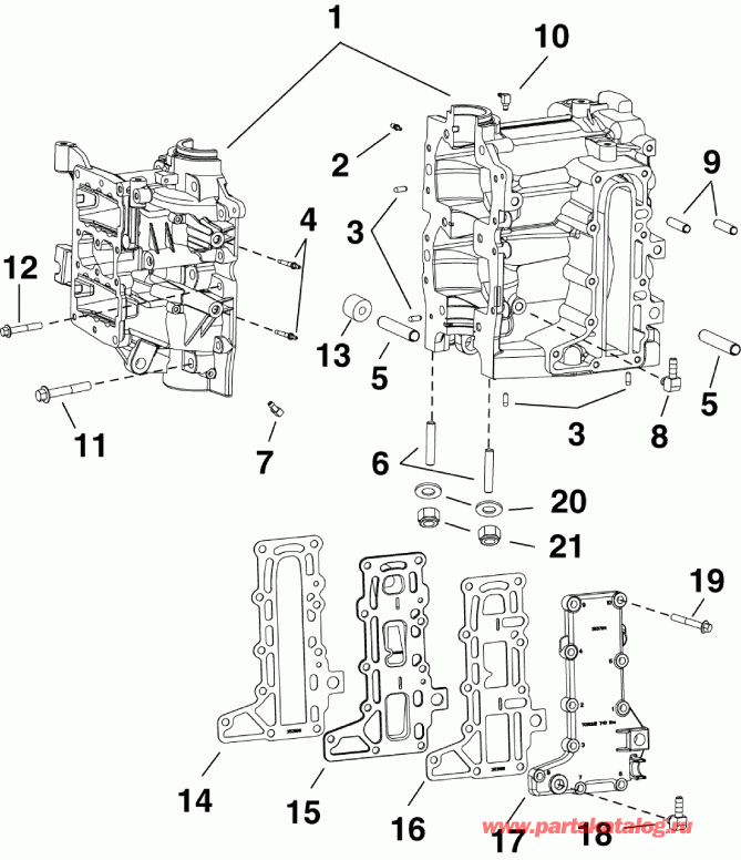    E25DGTEABF  - cylinder & Crankcase -  &  