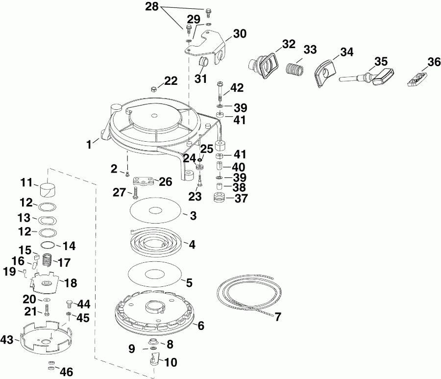 ��������� ������� E40DRLABA  - recoil Starter