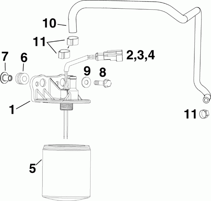 �������� ��������� ����� EVINRUDE A115DPXAFG  - ��������� ������ / fuel Filter