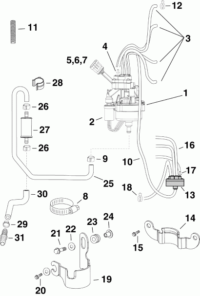    Evinrude E115DGXAFG  - oil Pump