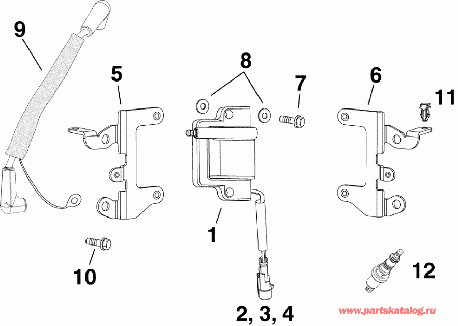 ��������� Evinrude E115HGLAFB  - ������� ���������s / ignition Coils