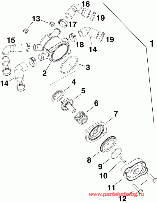    EVINRUDE E130DPXAFA  -     / water Pressure Relief Valve