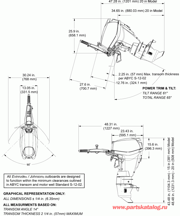 ����� ������� E30DRGAFB  - ������ Tilt, Tiller Steer - Manual Tilt, Tiller Steer