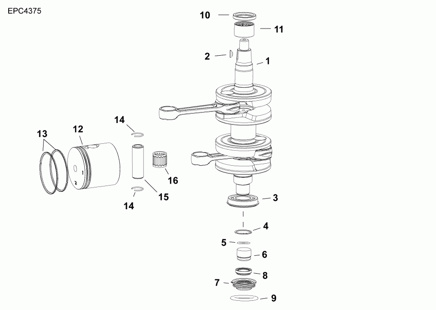 ��������� �������� ����� ������� E30MALAFB  - crankshaft & Pistons