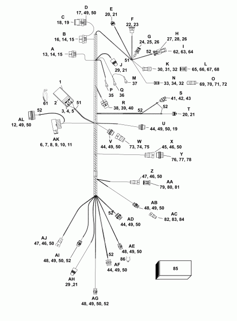   Evinrude E50DPLAFA  - electrical Harness /  -  
