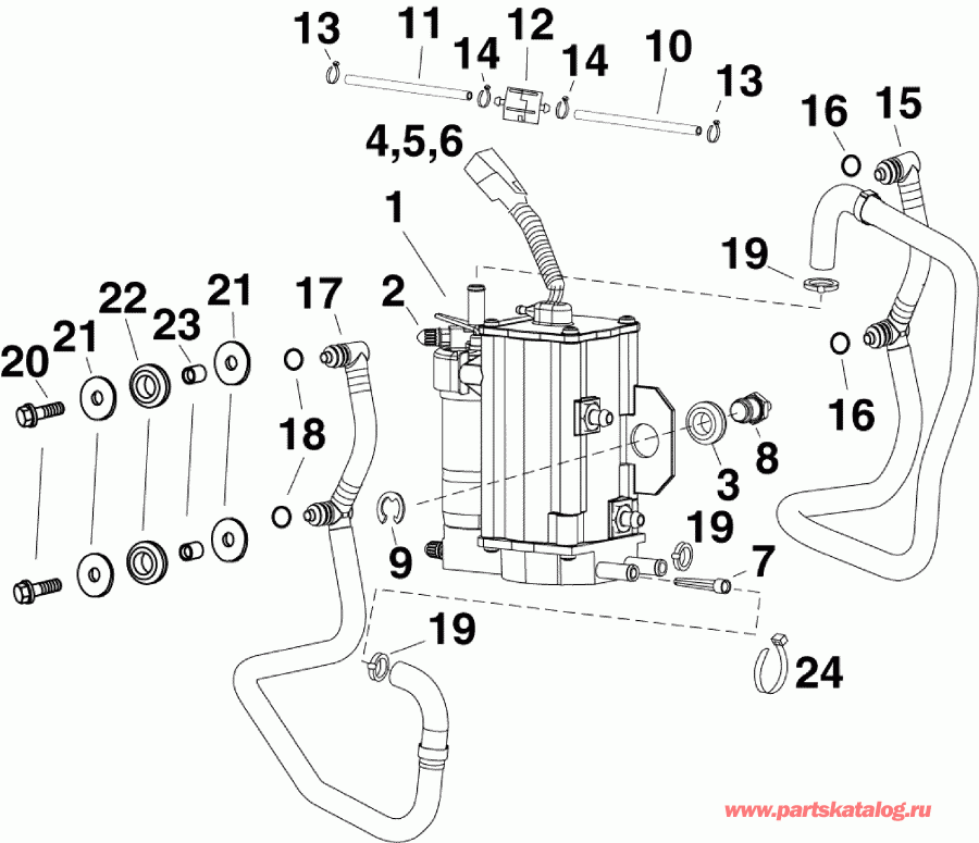 ��������� EVINRUDE E55MJRLAFA  - fuel Pump & Vapor Separator