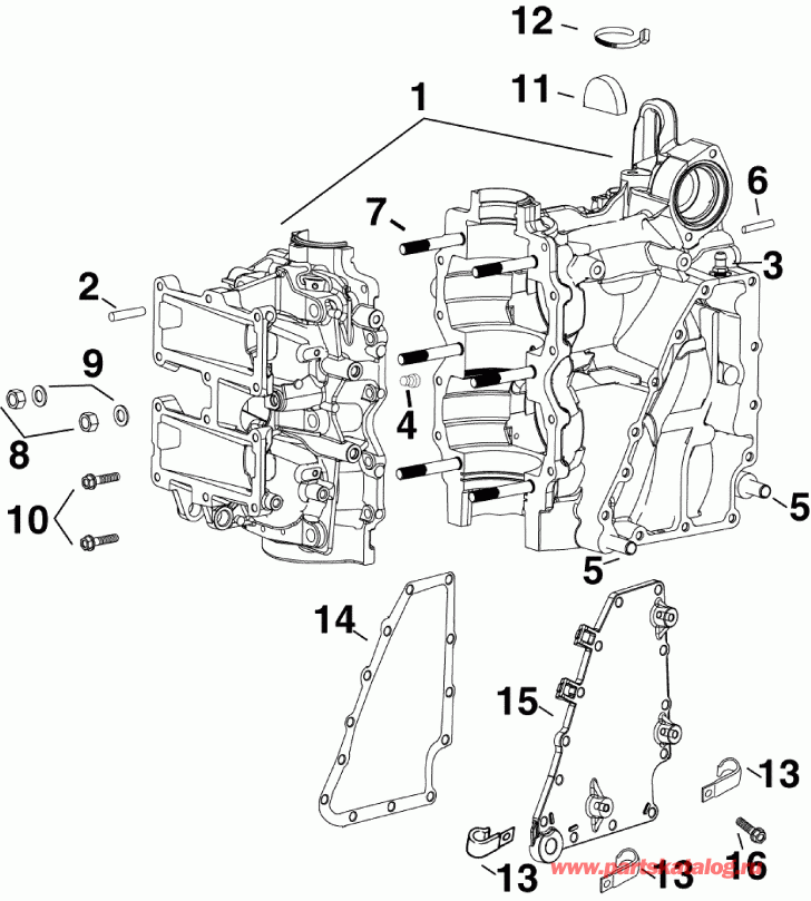  ������� E60DTLAFB  - cylinder & Crankcase