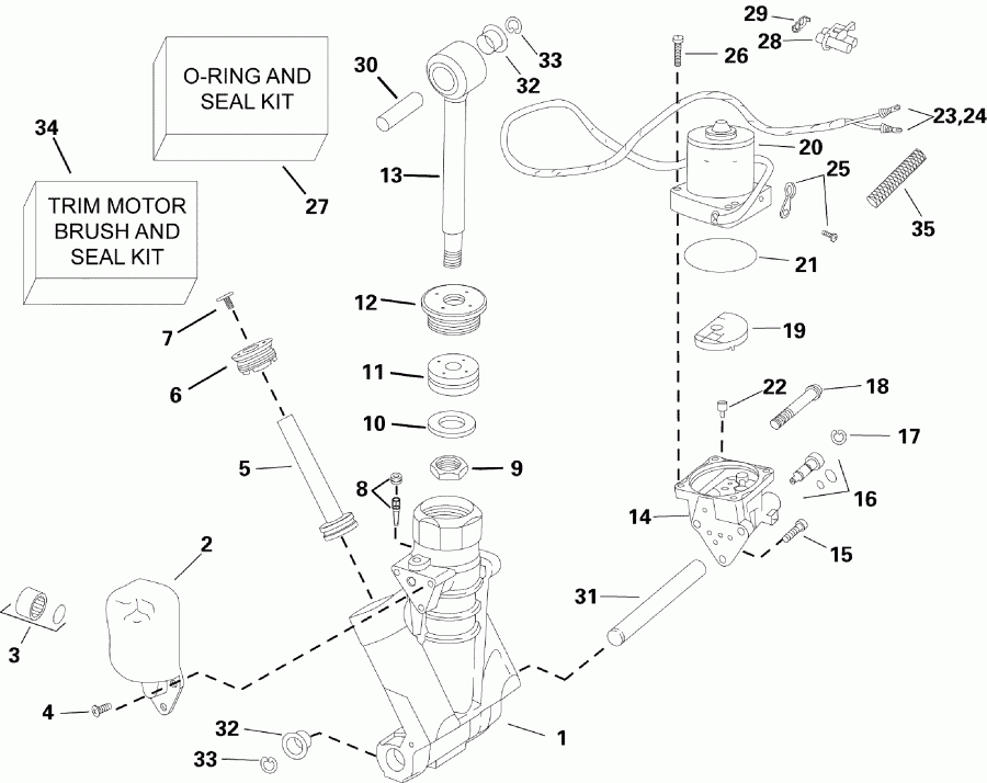  Evinrude DE300PZIIC  - im / tilt Hydraulic Assembly / im/tilt Hydraulic Assembly