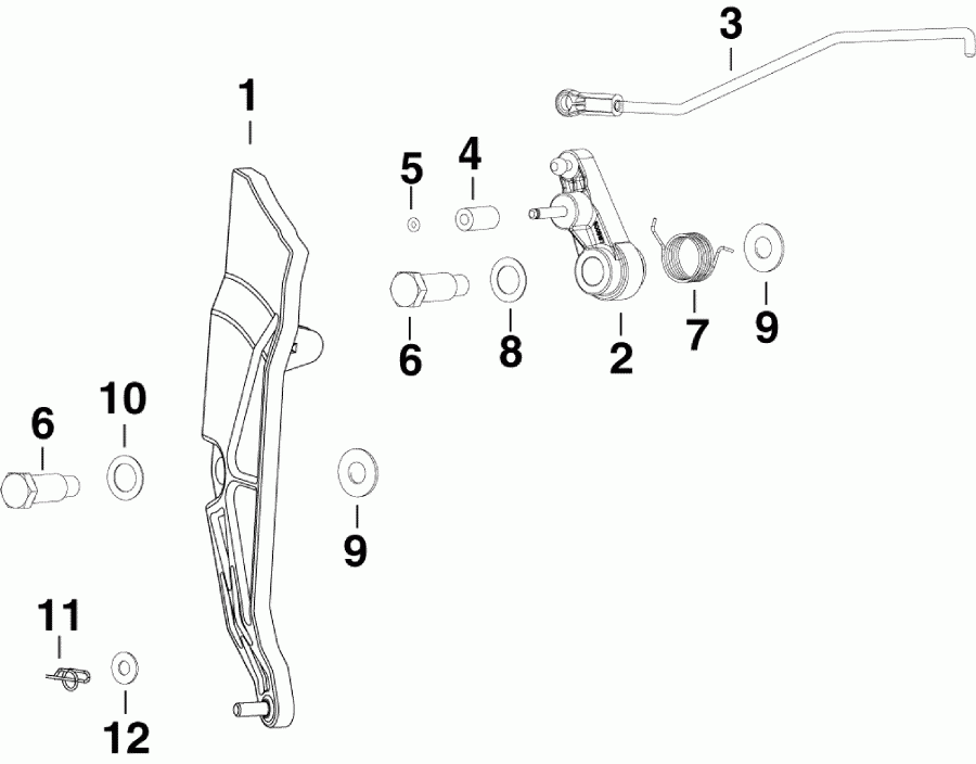 ��������� Evinrude E115HSLIIR  - rottle Linkage / rottle ��������� ��������