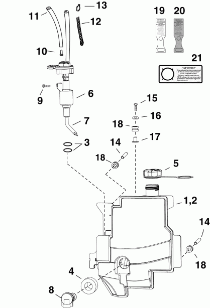  EVINRUDE E15HPSLIIH  - l Tank & ����� - l Tank & Pump