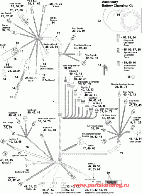  Evinrude E225HSLIIA  - ectrical Harness - ectrical  