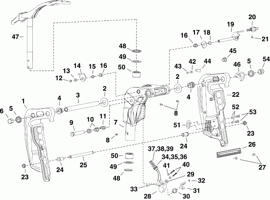   EVINRUDE E25DPLIIG  - ivel Bracket - ivel 