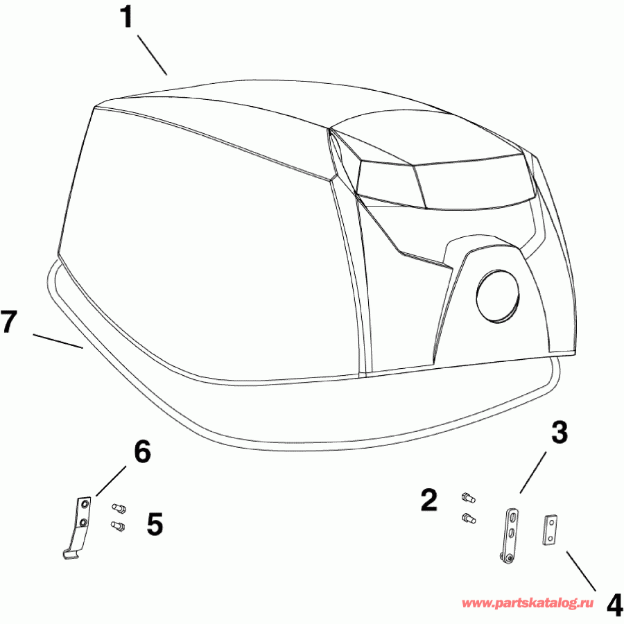 ����� EVINRUDE E25DTELIIH  - gine ������ / gine Cover
