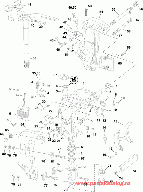 �������� ��������� ����� EVINRUDE E300DCXIIA  - ivel Bracket / ivel ���������