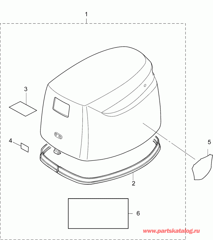 ��������� ����� Evinrude B10R4INS  - upper Engine Cover / �������  ������ ��������� (�����)