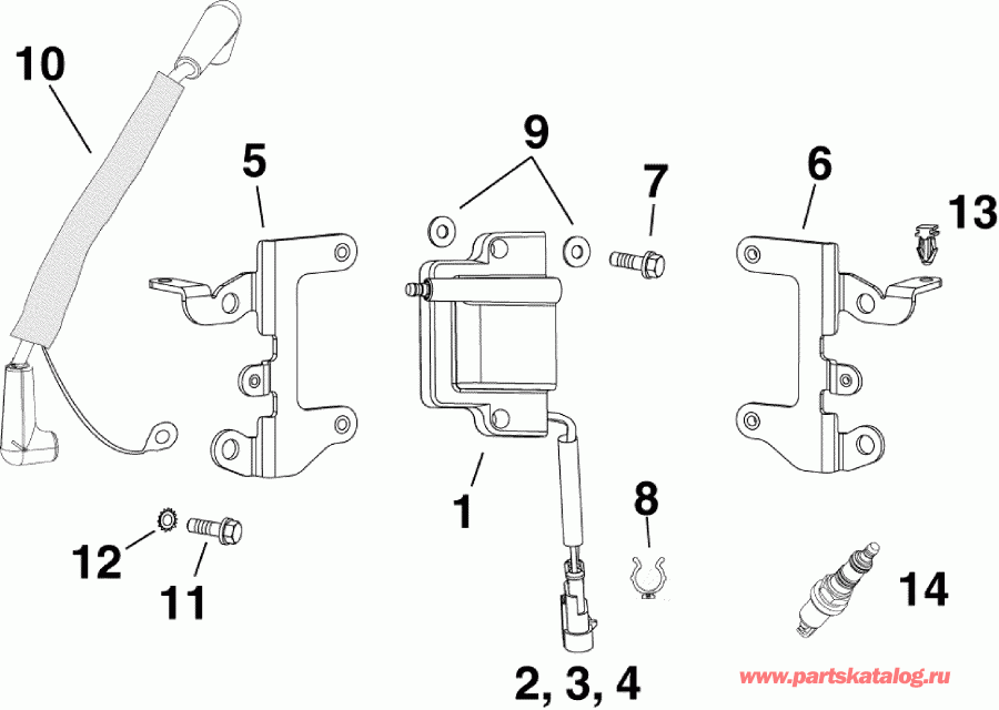  Evinrude E150DSLINE  - nition Coils - nition Coils