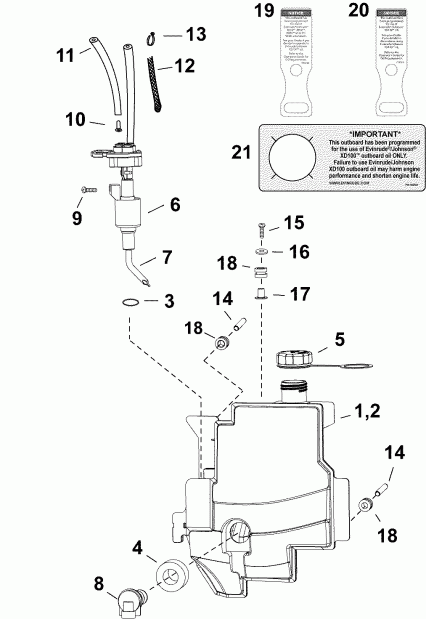 ��������� Evinrude E15HTSLINC  - l Tank & Pump / l Tank & �����