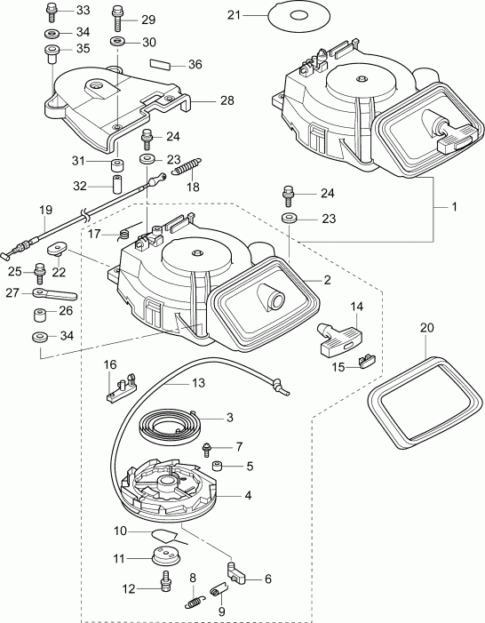 ��������� �������� ����� ������� E15R4INS  - recoil Starter / ���������� �������