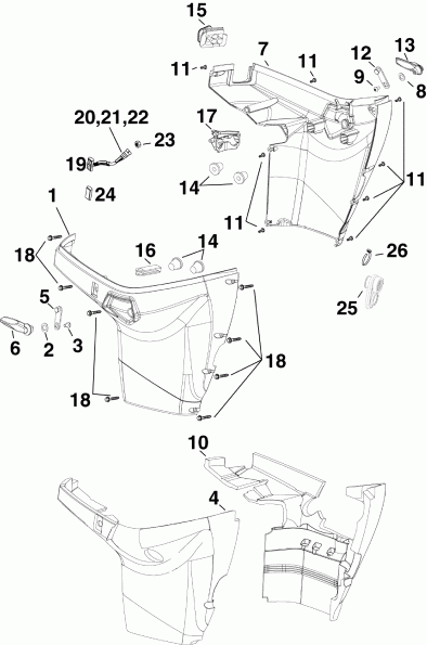 �������� ��������� ����� EVINRUDE E75DPLINC  - wer Engine Cover / wer ������ ��������� (�����)