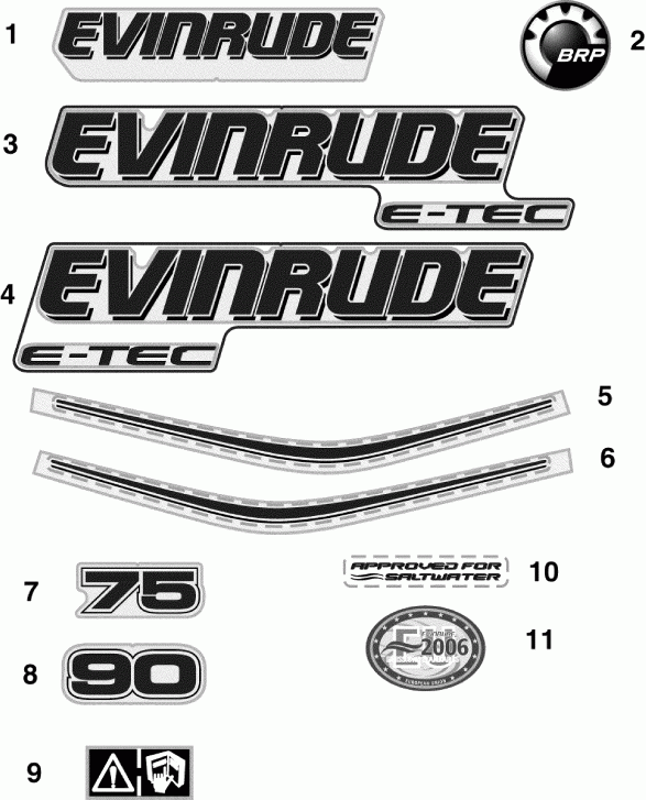  Evinrude E75DSLINM  - White