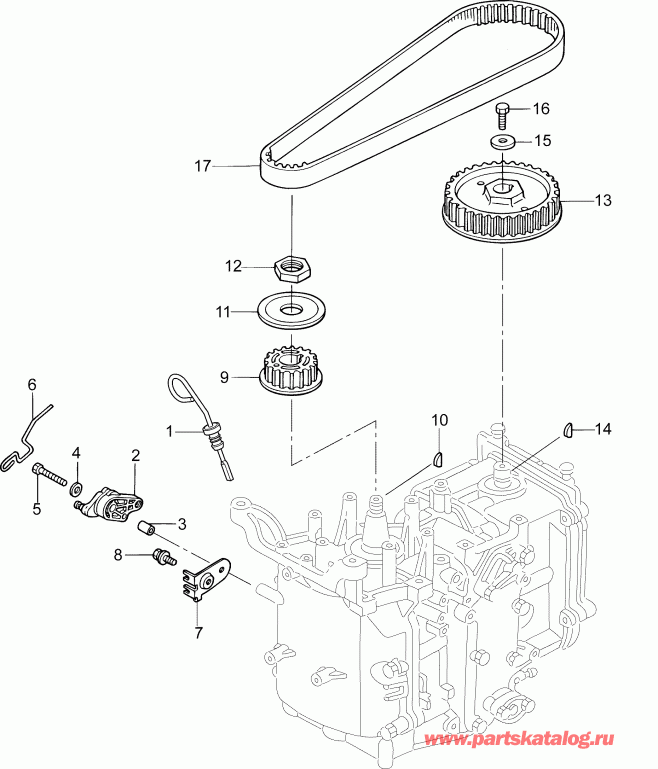 �������� ����� Evinrude B10RL4AAB  - timing Belt & Pulleys