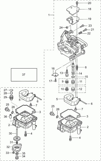   EVINRUDE B10TPX4AAA  - carburetor Assembly