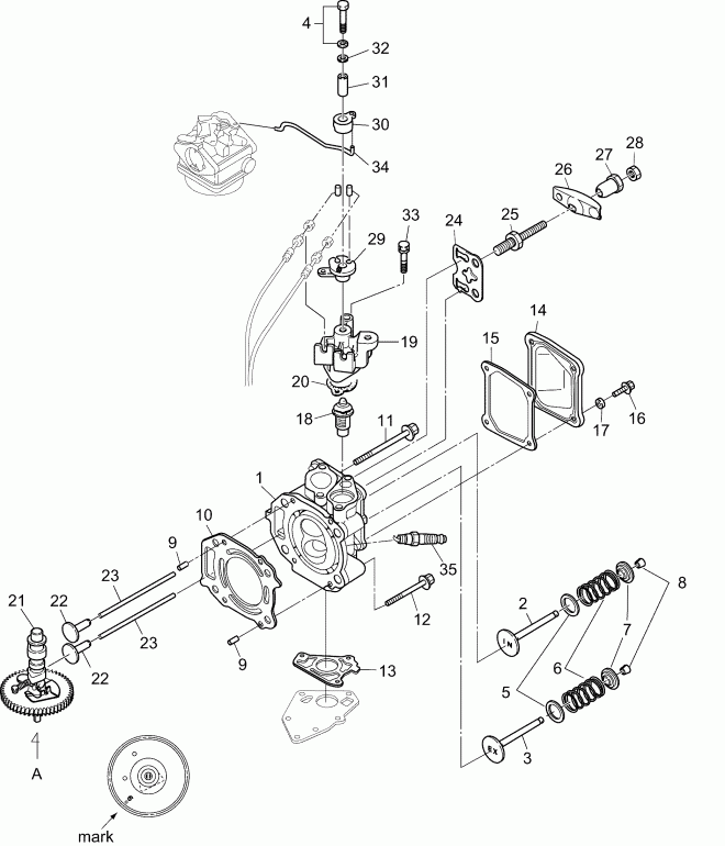  EVINRUDE B6R4AAA  - cylinder Head Assembly