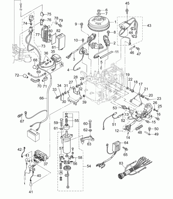  Evinrude E10R4AAB  -  System / electrical System